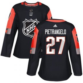 Wholesale Cheap Adidas Blues #27 Alex Pietrangelo Black 2018 All-Star Central Division Authentic Women\'s Stitched NHL Jersey