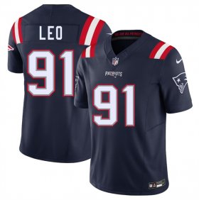 Men\'s New England Patriots #91 Titus Leo Navy 2025 F.U.S.E. Vapor Limited Football Stitched Jersey Cheap