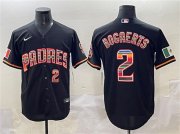 Men's San Diego Padres #2 Xander Bogaerts Black Mexico Cool Base Stitched Baseball Jersey Cheap