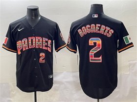 Men\'s San Diego Padres #2 Xander Bogaerts Black Mexico Cool Base Stitched Baseball Jersey Cheap