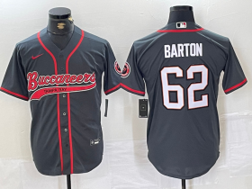Cheap Men\'s Tampa Bay Buccaneers #62 Graham Barton Grey Cool Base Stitched Baseball Jersey
