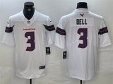 Cheap Men's Houston Texans #3 Tank Dell White Vapor Untouchable Stitched Football Jersey