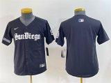 Cheap Youth San Diego Padres Blank Black Gothic Edition Vapor Limited Stitched Baseball Jersey