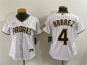 Cheap Youth San Diego Padres #4 Luis Arraez White Stitched Baseball Jersey