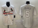 Men's St. Louis Cardinals #5 Albert Pujols White Cool Base Stitched Baseball Jersey Cheap
