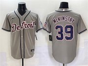Cheap Men's Detroit Tigers #39 Zach McKinstry Gray Cool Base Stitched Baseball Jersey
