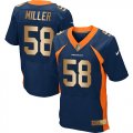 Wholesale Cheap Nike Broncos #58 Von Miller Navy Blue Alternate Men's Stitched NFL New Elite Gold Jersey