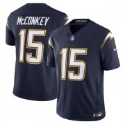 Cheap Men's Los Angeles Chargers #15 Ladd McConkey Navy 2025 F.U.S.E. Alternate Vapor Limited Football Stitched Jersey