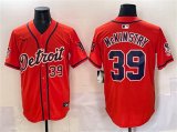 Men's Detroit Tigers #39 Zach McKinstry Orange With Patch Vapor Premier Limited Stitched Baseball Jersey Cheap Wholesale