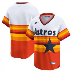 Men\'s Houston Astros White Throwback Cooperstown Collection Limited Stitched Baseball Jersey Cheap Wholesale