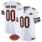 Men's Chicago Bears Active Player Custom White 2025 F.U.S.E. With VMH Patch Vapor Untouchable Limited Football Stitched Jersey Cheap Wholesale