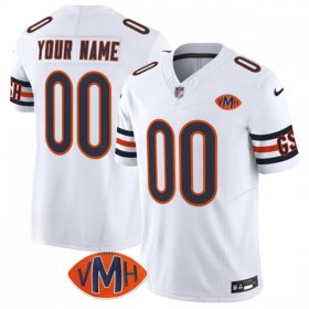 Men\'s Chicago Bears Active Player Custom White 2025 F.U.S.E. With VMH Patch Vapor Untouchable Limited Football Stitched Jersey Cheap Wholesale