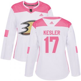 Wholesale Cheap Adidas Ducks #17 Ryan Kesler White/Pink Authentic Fashion Women\'s Stitched NHL Jersey