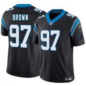 Men\'s Carolina Panthers #97 Bobby Brown Black 2025 F.U.S.E. Vapor Limited Football Stitched Jersey Cheap