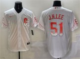 Cheap Men's San Francisco Giants #51 Jung Hoo Lee White City Connect Cool Base Stitched Baseball Jersey