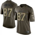 Wholesale Cheap Nike Patriots #87 Rob Gronkowski Green Youth Stitched NFL Limited 2015 Salute to Service Jersey