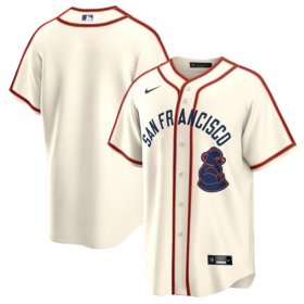 Cheap Men\'s San Francisco Giants Blank Cream 2024 Rickwood Classic Stitched Baseball Jersey