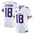 Cheap Men's Minnesota Vikings #18 Justin Jefferson White 2024 F.U.S.E. With 2-Star C Patch Vapor Limited Stitched Jersey