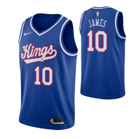 Wholesale Cheap Men\'s Sacramento Kings #10 Justin James Blue 2019-20 Hardwood Classics Jersey
