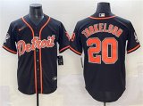 Men's Detroit Tigers #20 Spencer Torkelson Black With Patch Cool Base Stitched Baseball Jersey Cheap