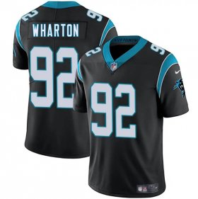 Men\'s Carolina Panthers #92 Tershawn Wharton Black 2025 Vapor Limited Football Stitched Jersey Cheap