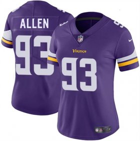 Women\'s Minnesota Vikings #93 Jonathan Allen Purple 2025 Vapor Untouchable Limited Stitched Jersey(Run Small) Cheap