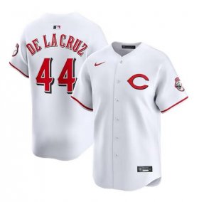 Men\'s Cincinnati Reds #44 Elly De La Cruz White 2025 Home Limited Stitched Baseball Jersey Cheap