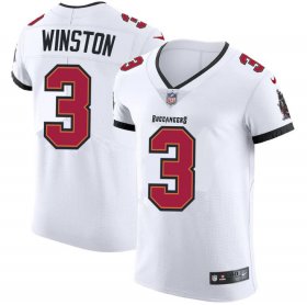 Wholesale Cheap Tampa Bay Buccaneers #3 Jameis Winston Men\'s Nike White Vapor Elite Jersey