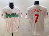 Men's Philadelphia Phillies #7 Trea Turner White Phanatic Cool Base Stitched Jersey Cheap