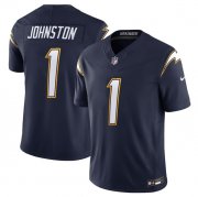 Cheap Men's Los Angeles Chargers #1 Quentin Johnston Navy 2025 F.U.S.E. Alternate Vapor Limited Football Stitched Jersey