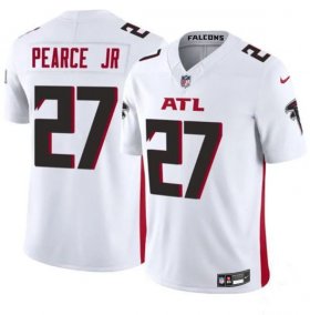 Men\'s Atlanta Falcons #27 James Pearce Jr White 2025 Draft F.U.S.E. Vapor Untouchable Limited Football Stitched Jersey Cheap