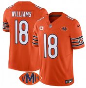 Men's Chicago Bears #18 Caleb Williams Orange 2025 F.U.S.E. With 1-Star C Patch And VMH Patch Vapor Untouchable Limited Football Stitched Jersey Cheap Wholesale