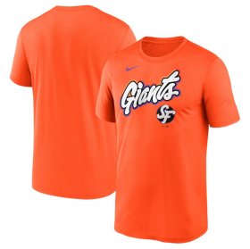 Cheap Men\'s San Francisco Giants Orange 2025 City Connect Team Phrase Legend Performance T-Shirt