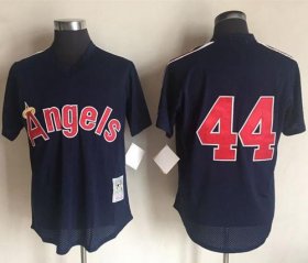 Wholesale Cheap Mitchell And Ness 1984 Angels of Anaheim #44 Reggie Jackson Navy Blue Throwback Stitched MLB Jersey