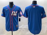 Cheap Men's National League New York Mets Blank Blue 2025 All-Star Edition Limited Stitched Baseball Jersey