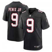 Cheap Men's Atlanta Falcons #9 Michael Penix Jr. Black Alternate Football Stitched Game Jersey