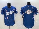 Men's Los Angeles Dodgers Team Big Logo Royal 2025 Tokyo Series Limited Stitched Baseball Jersey Cheap