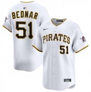 Cheap Men's Pittsburgh Pirates #51 David Bednar White 2025 Home Limited Stitched Baseball Jersey