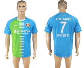 Wholesale Cheap Bayer Leverkusen #7 Chicharito Sec Away Soccer Club Jersey
