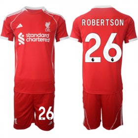 Men\'s Liverpool #26 robertson 2025 Red Home Soccer Jersey Suit