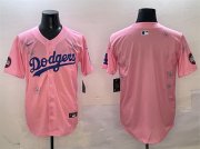 Cheap Men's Los Angeles Dodgers Blank Pink 2025 Tokyo Series Limited Stitched Baseball Jersey