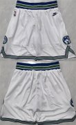 Cheap Men's Minnesota Timberwolves White 2025 Shorts (Run Small)