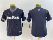 Cheap Youth San Diego Padres Blank Black Gothic Edition Vapor Limited Stitched Baseball Jersey