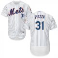 Wholesale Cheap Mets #31 Mike Piazza White(Blue Strip) Flexbase Authentic Collection Stitched MLB Jersey