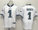 Men's Philadelphia Eagles #1 Jalen Hurts White 2024 New Vapor Untouchable Limited Football Stitched Jersey Cheap Wholesale