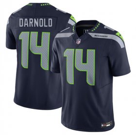Men\'s Seattle Seahawks #14 Sam Darnold Navy 2024 F.U.S.E Vapor Limited Football Stitched Jersey Cheap