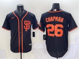 Cheap Men's San Francisco Giants #26 Matt Chapman Black Cool Base Stitched Baseball Jersey