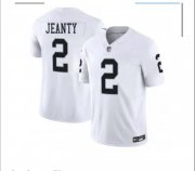 Cheap Mens Las Vegas Raiders #2 Ashton Jeanty White 2025 F.U.S.E. Vapor Stitched Football Jersey