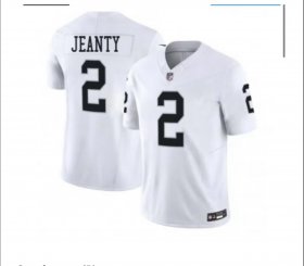 Cheap Mens Las Vegas Raiders #2 Ashton Jeanty White 2025 F.U.S.E. Vapor Stitched Football Jersey