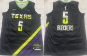 Cheap Men's Dallas Wings #5 Paige Bueckers Black Stitched Basketball Jersey